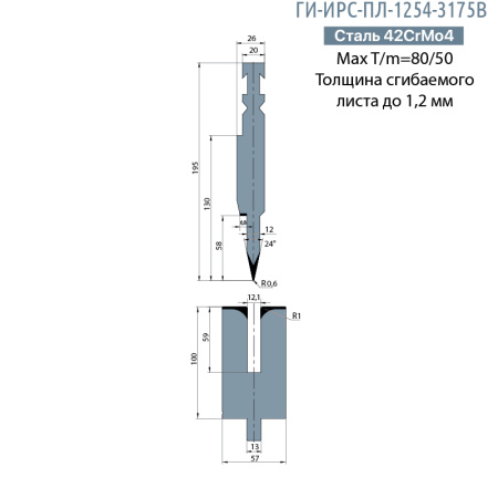 Комплект для плющения BYSTRONIC  ГИ-ИРС-ПЛ-1254-3175B
